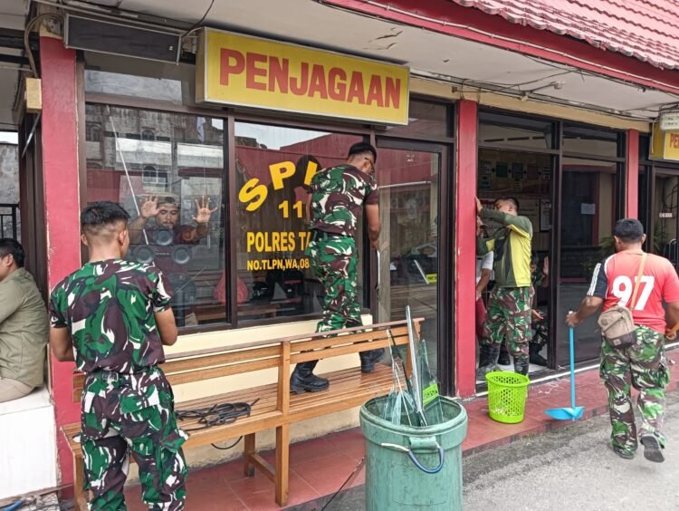 Tanggung Jawab Moril Kodam VI Mulawarman, Perbaiki Kerusakan di Polres Tarakan
