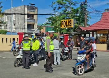 Puluhan Kendaraan Ditilang saat Razia Lalu Lintas Satlantas Polres Tarakan