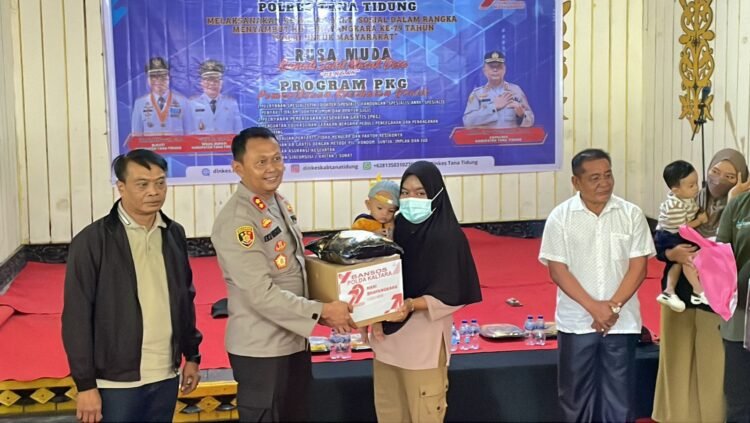 Polres Tana Tidung dan Pemerintah Kabupaten Tana Tidung Gelar Bakti Kesehatan, Sunatan Massal, dan Bansos Sambut HUT Bhayangkara ke-79