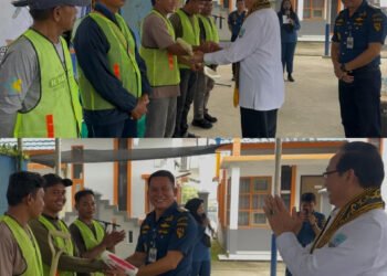 Distrik Navigasi Tarakan Gelar Padat Karya, Fokus Pemberdayaan dan Penanaman Mangrove