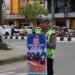 Ditlantas Polda Kaltara Gelar Sosialisasi Ruang Henti Khusus (RHK) di Simpang Unikal Tanjung Selor