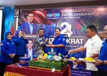 HUT ke-24 Partai Demokrat di Tarakan Berlangsung Sederhana dan Bagikan Sembako