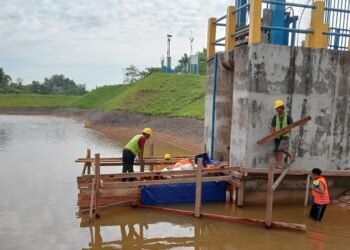 BWS Kalimantan V Perbaiki Pintu Intake Bendungan Binalatung, Suplai Air PDAM Tarakan Dihentikan Sementara
