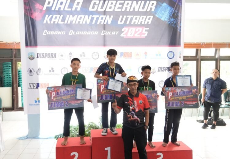 Kejuaraan Gulat Piala Gubernur 2025 Berakhir, Bulungan Raih Juara Umum