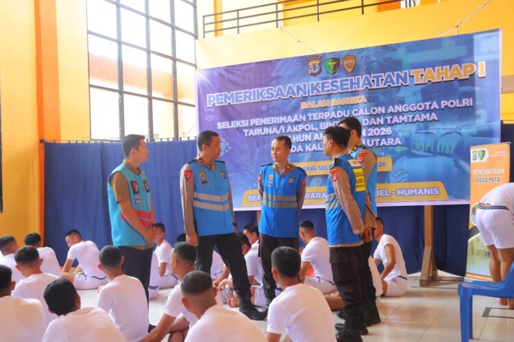 Wakapolda Kaltara Pantau Langsung Rikkes Tahap I Seleksi Polri 2026: Tegaskan Prinsip BETAH