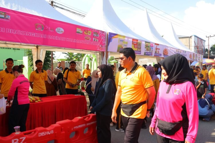 Polda Kaltara Gelar Olahraga Bersama, Meriahkan Hari Bhayangkara ke-80 di Tepian Sungai Kayan