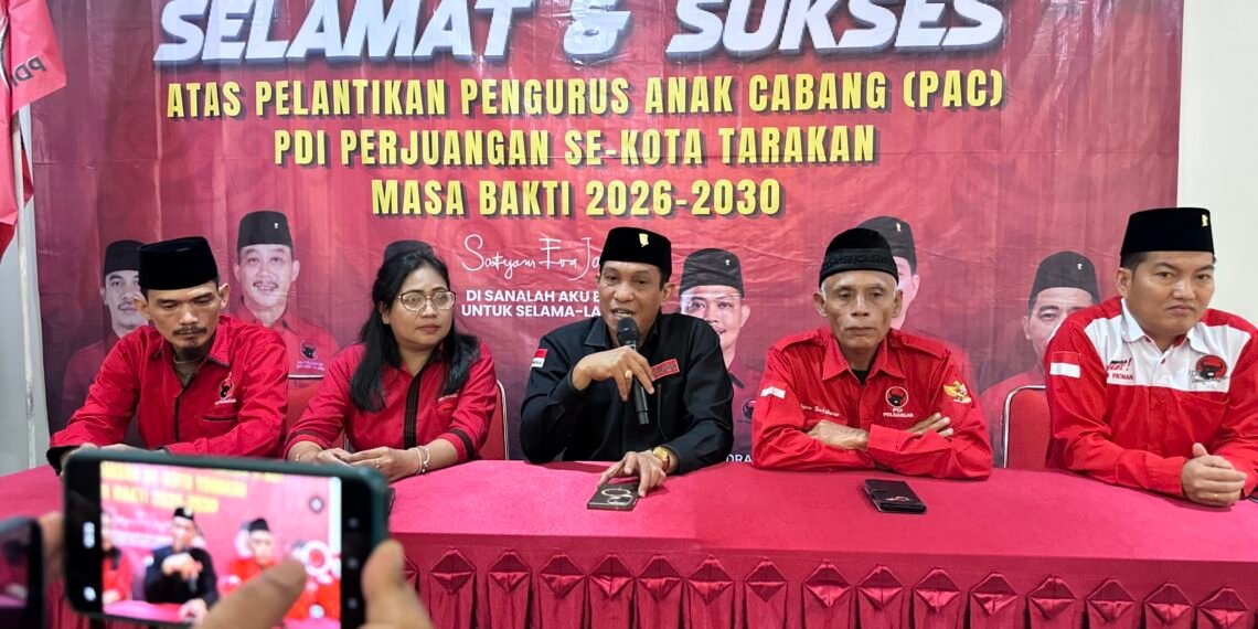 PDIP Kaltara Lantik PAC Se-Tarakan, Kader Muda Dominasi Kepengurusan Baru