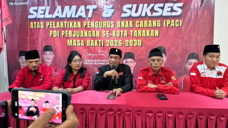 PDIP Kaltara Lantik PAC Se-Tarakan, Kader Muda Dominasi Kepengurusan Baru