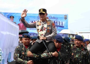 Polda Kaltara Gelar Upacara Pelepasan Irjen Pol. Djati Wiyoto Abadhy dan Ny. Sari Djati Wiyoto